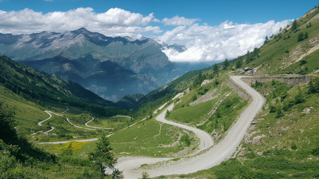 
view from Colle dell'Agnello Italy Piemonte