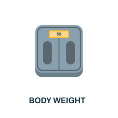 Body Weight flat icon. Color simple element from nutrition collection. Creative Body Weight icon for web design, templates, infographics and more