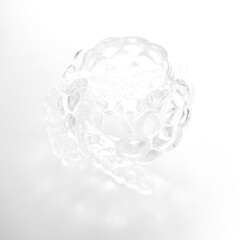 Invisible transparent aligners plastic braces dentistry retainers on glass