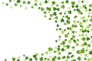 Saint Patrick's day background made of clover