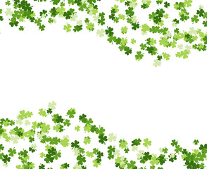 Saint Patrick's day background made of clover