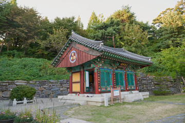 Fototapeta premium South Korea, attractions, architecture and parks of Suwon City