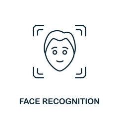 Face Recognition icon. Simple element from internet security collection. Creative Face Recognition icon for web design, templates, infographics and more