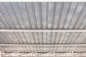 Steel roof sheet structure for outdoor parking lot pattern and background