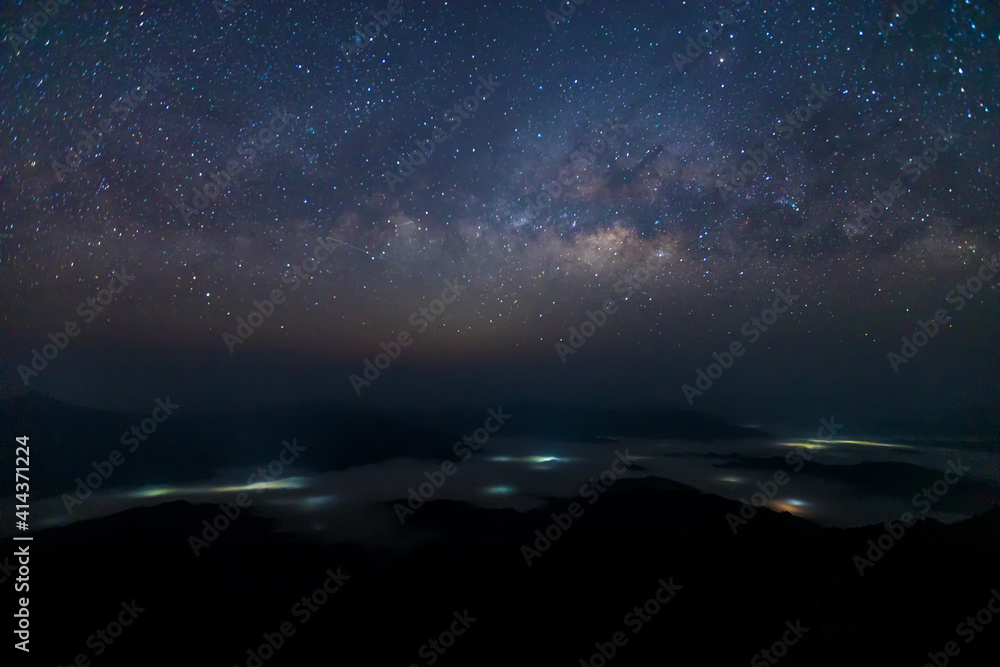 Canvas Prints milky way galaxy at night. image contains noise and grain due to high iso. image also contains soft 