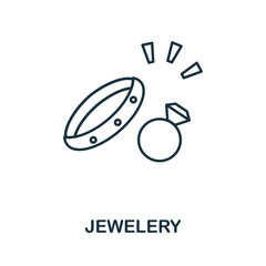 Jewelery icon. Monochrome simple Jewelery icon for templates, web design and infographics