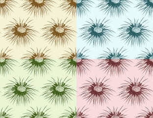 Seamless color backgrounds with field dandelion.
