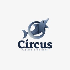Obraz premium Vector Logo Illustration Circus Gradient Colorful Style.