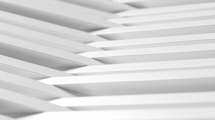 Abstract background made of white long cubes. 3d rendering