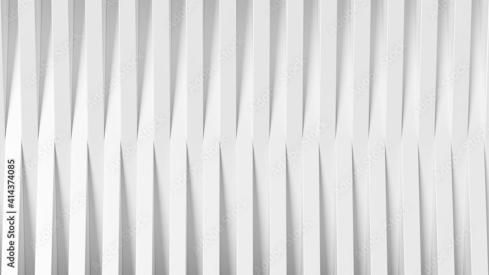 Poster abstract background made of white long cubes. 3d rendering