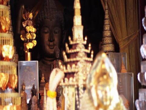 Buddha Image in the Wat Phra That Doi Kham Temple near Chiang Mai in northern Thailand