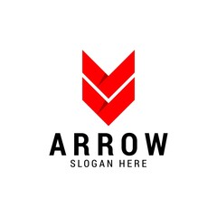 Vector down arrows company logo design, business symbol concept,