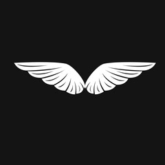 Wings silhouette Logo Design Vector