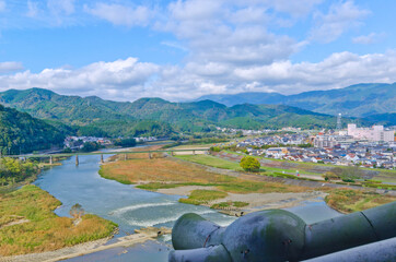 Cityscapes of Ozu town, Ehime prefecture, Shikoku, Japan.