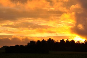 Sunset at Plérin in Brittany