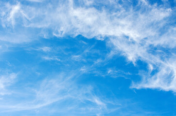 White clouds in blue sky