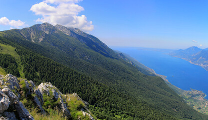 Monte Baldo Gebirgsstock am Gardasee, Italien, Europa