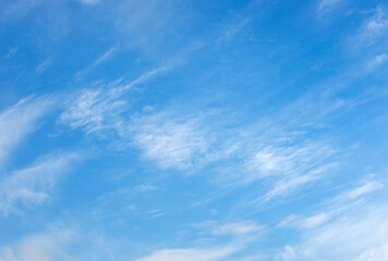 White clouds in blue sky