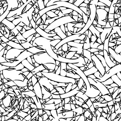 Seamless black and white abstract pattern. Grunge background monochrome repeating