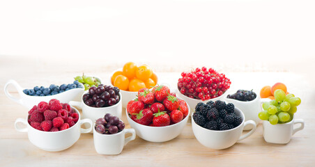 berry mix isolated on a white background