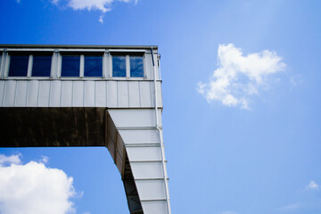 Fototapeta premium bridge with windows against blue sky