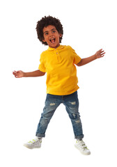 Kid showing his excitement