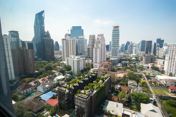 Bird's-eye view of many buildings in Bangkok

