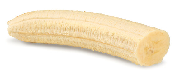 cut of banana isolated on white background. exotic. tropical. clipping path