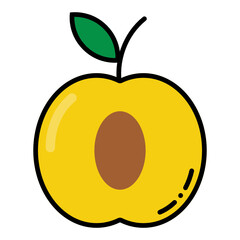 Plum Fruit Icon.