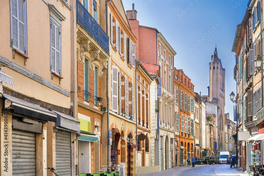 Wall mural street in toulouse, france