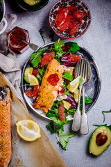 Baked salmon with grapefruit salad .style hugge
