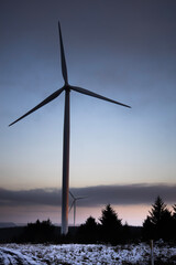 wind turbine in winter