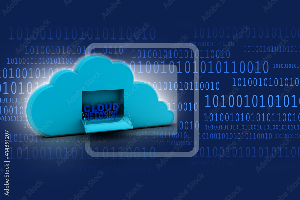 Poster 3d rendering cloud archive