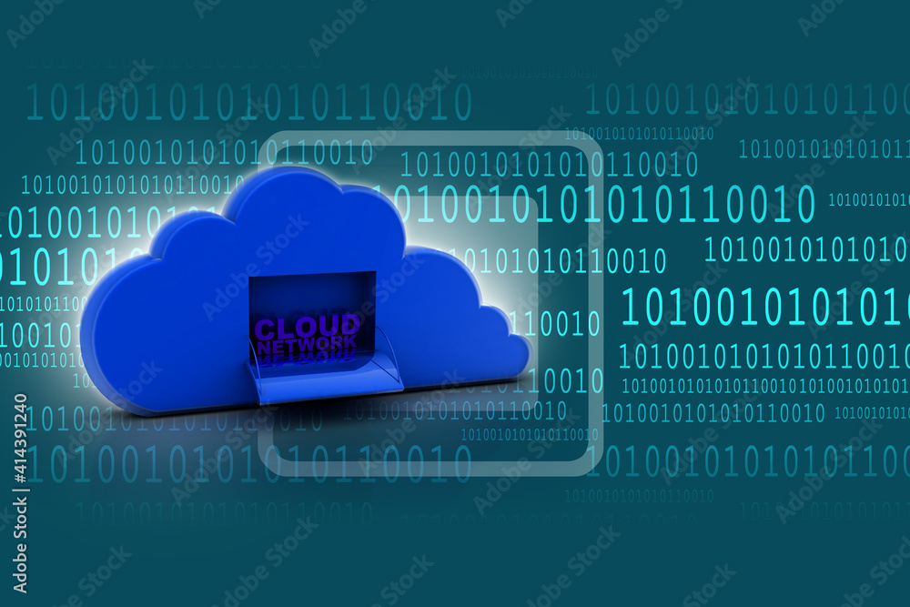 Poster 3d rendering cloud archive
