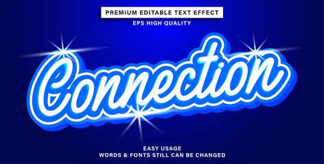 Editable text effect connection