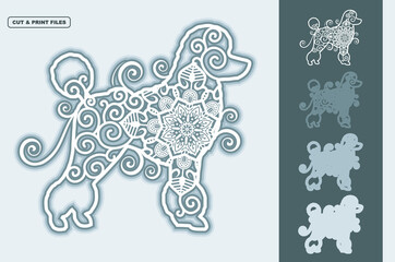 Dog Vector SVG 3D Layered, Eps 10