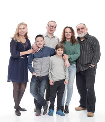 Fototapeta premium in full growth. portrait of a happy large family.