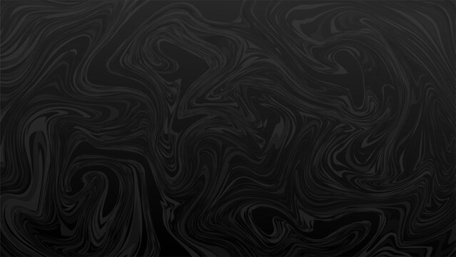 Abstract black  liquid background. Liquid art. Fluid dark marble texture. Vector illustration. 