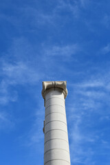 Four stone columns in Barcelona.