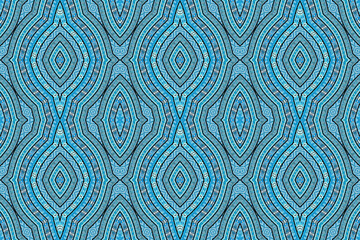 Colorful African fabric - Seamless pattern, illustration 