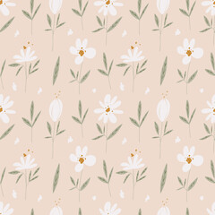 Vector flower pattern. Background with flowers.