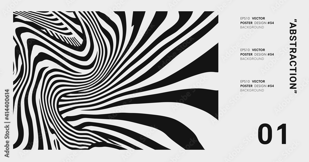 Aufkleber abstract op art background. striped pattern vector design.
