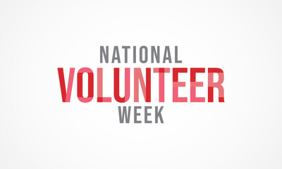 Vector illustration on the theme of National Volunteer week observed each year during third week of April.