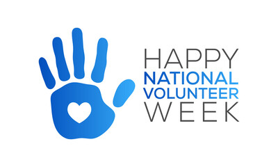 Vector illustration on the theme of National Volunteer week observed each year during third week of April.