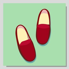Shoes isolated. Fashionable shoes illustration. Children sandals.
