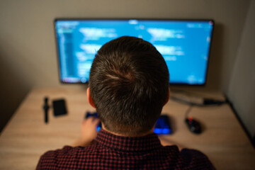 The programmer works at home remotely