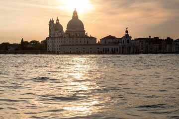 Sunset in Venice from San Magiore island