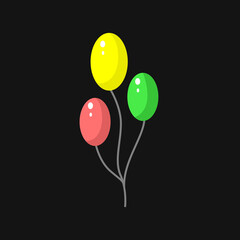Three Balloons Logo Design Vector