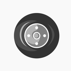Black Tire Illustration Vector Design