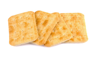 Crispy cracker isolated on white background